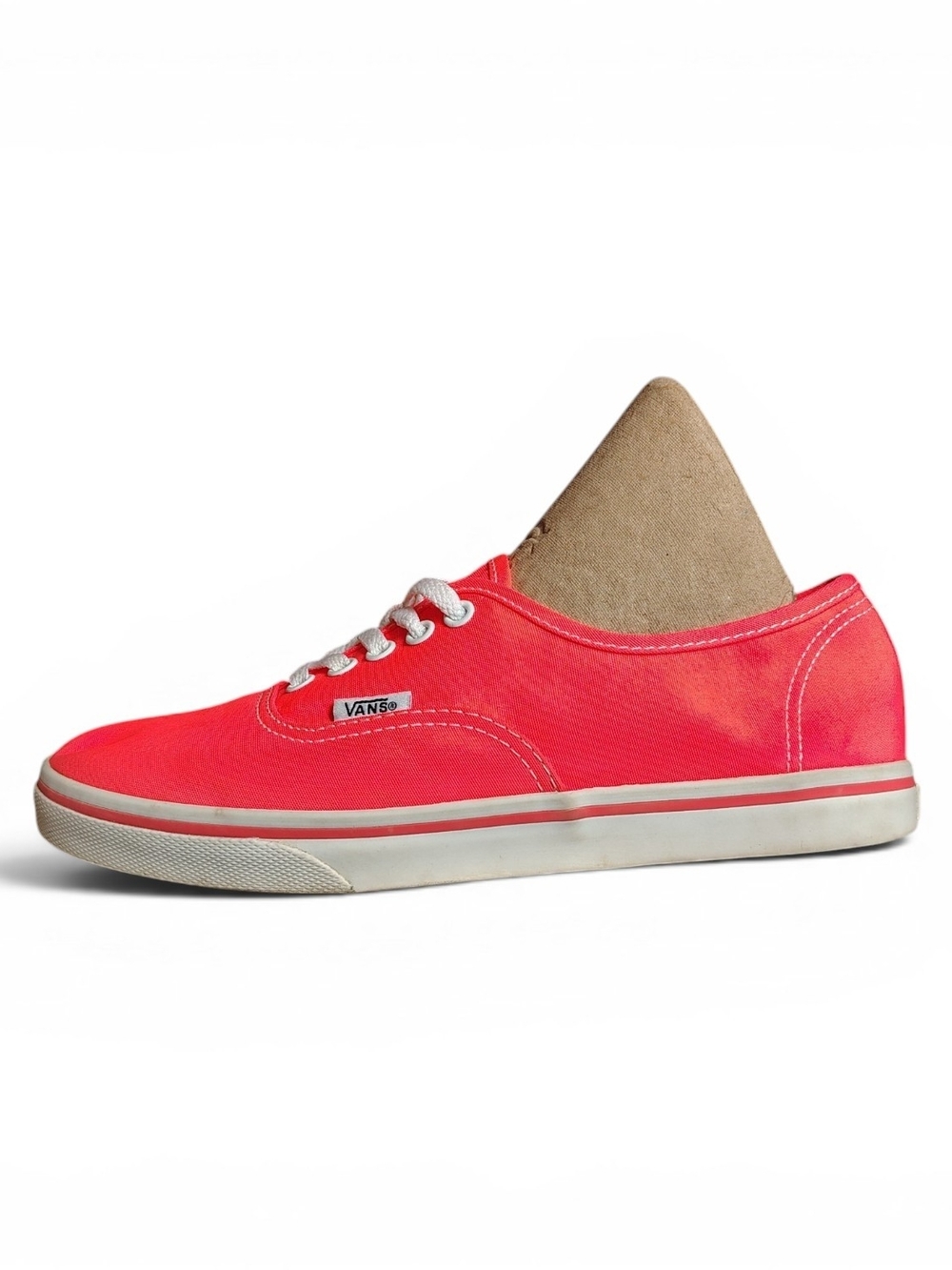 VANS Authentic Lo Pro Neon Coral Lace Up Sneakers Unisex Size M5 /W6.5